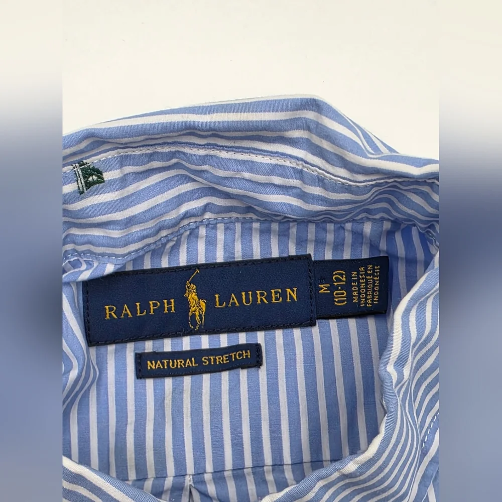 Ralph Lauren boys' embroidered cotton shirt size M